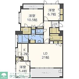 テングッドグラン大濠 3LDKの間取図画像