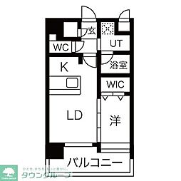 パグーロ城西 1LDKの間取図画像