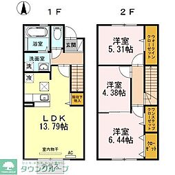 D-room学研都市　B棟 1階
