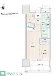 グランフォーレプライム西新 1LDKの間取図画像