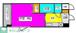 ヴェルドミール 1Kの間取図画像