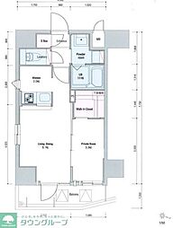 ネストピア西新2 1LDKの間取図画像