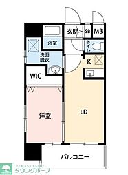 プライムアーバン薬院南 1LDKの間取図画像