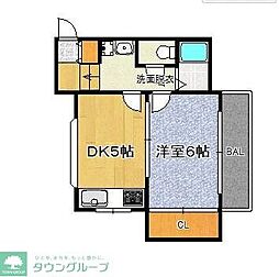 アンフィニー福重 1DKの間取図画像
