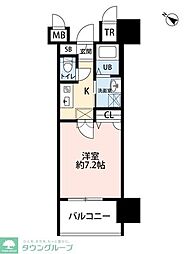 サヴォイ天神スクワイヤー 1Kの間取図画像