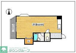 エスポワール城西 ワンルームの間取図画像