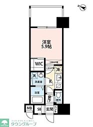 サヴォイラ・サブリエール 1Kの間取図画像