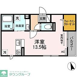 アベニュー263 ワンルームの間取図画像
