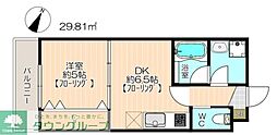 メゾンドラグルー那の川 1DKの間取図画像