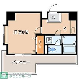パエゼ今泉 1Kの間取図画像
