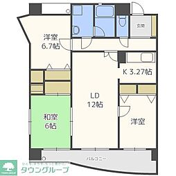 テングッド西新南 3LDKの間取図画像