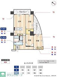 S-FORT警固タワー 3LDKの間取図画像