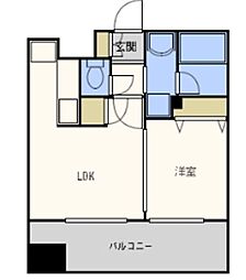 アクタス天神北 1LDKの間取図画像