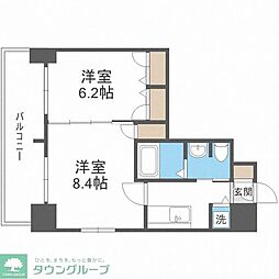ステイツ姪浜駅前 2Kの間取図画像