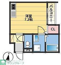 THE NOBLES 田島 ワンルームの間取図画像