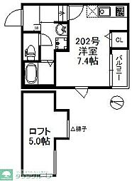 Nexus賀茂 734 ワンルームの間取図画像