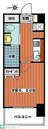 ステイツ姪浜駅前 1Kの間取図画像