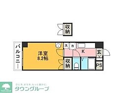 ロイヤル天神南200 1Kの間取図画像