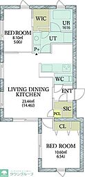 quador Contigo西新 2LDKの間取図画像