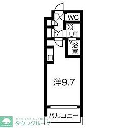 エクセレンシア天神 ワンルームの間取図画像