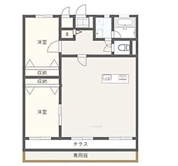 サンアイシティライフ周船寺駅2 2LDKの間取図画像