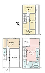 阪神本線 甲子園駅 徒歩16分 3SLDKの間取り