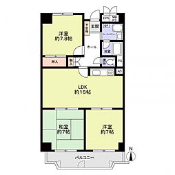 日興千里台スカイタウンE棟 3LDKの間取図画像
