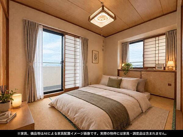 【和室】柔らかい畳の空間は、お子様の遊び場や来客時のおもてなしの場所として重宝します。