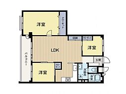 湘南大船マンション 3LDKの間取図画像