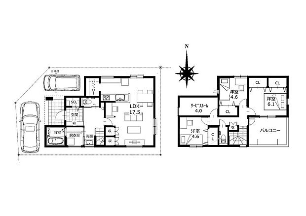 ■間取り図■4LDKでゆったりとしたお家♪収納たっぷりで整理整頓しやすいです!