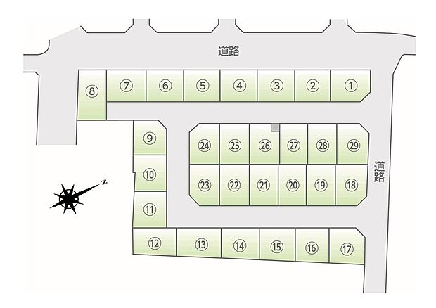 ■全体区画図■大和建設では、24時間NETから来店予約・モデルハウス見学もご予約受付中♪お気軽にご相談ください!