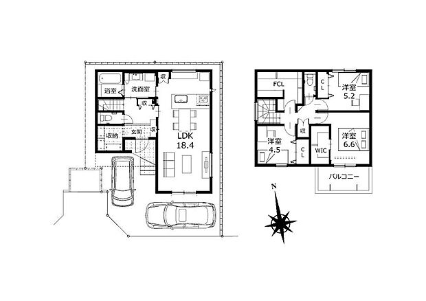 ■間取り図■要所に収納力があり使い勝手の良いお家♪