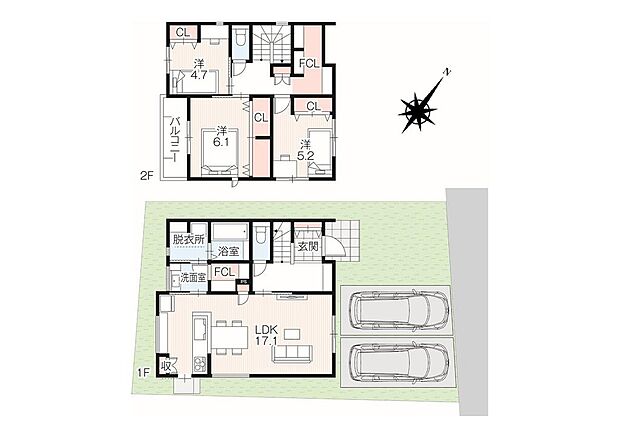 ■間取図■要所に収納力があり使い勝手の良いお家♪
