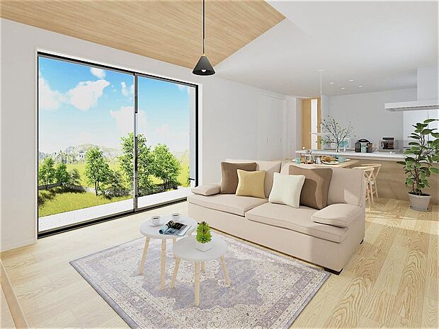 ■完成イメージパース■約18.4帖のゆったりとしたLDK♪