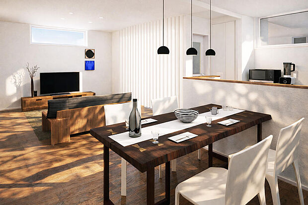 ■完成イメージパース■約18.6帖のゆったりとしたLDK♪