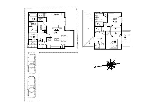 ■間取り図■各所に収納スペースを設けており整理整頓しやすい快適なお家!