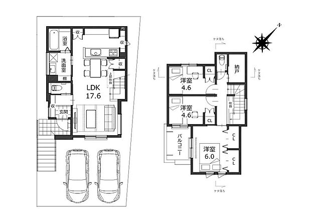 ■間取り図■豊富な収納と20帖のLDKでのびのび過ごせるお家です!