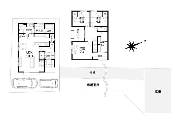 ■間取図■各所に収納スペースを設けており整理整頓しやすい快適なお家！