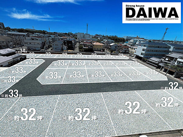 ■現地写真（造成イメージ加工）■約３２坪～３３坪の整形地！