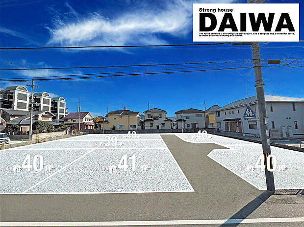 ■現地写真(造成イメージ加工)■陽当たり良好!前面道路も広く駐車も楽々◎