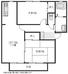 ウィンディア古林 2LDKの間取図画像