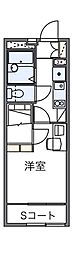 レオパレスＭｅｌｏｄｅｙ 2階1Kの間取り