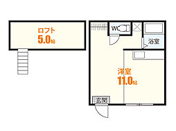 レジデンスコンフォート ワンルームの間取図画像