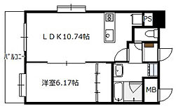 AD・GRAYSIII 3階1LDKの間取り