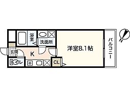 PLEIN SOLEIL I 3階1Kの間取り