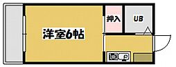 Ｋビル 3階1Kの間取り