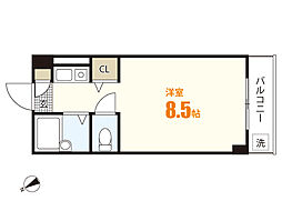コンフォルトＫ 1階ワンルームの間取り