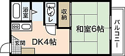 コーポ松浦A 1Kの間取図画像
