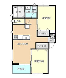 MARUHO 2階2LDKの間取り
