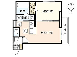 camphoraI 1階1LDKの間取り